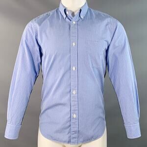COMME des GARCONS HOMME Size XS Blue White Plaid Cotton Long Sleeve Shirt